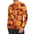 Pumpkin Print Men's Long Sleeve Rash Guard