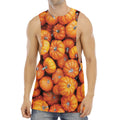 Pumpkin Print Men's Muscle Tank Top