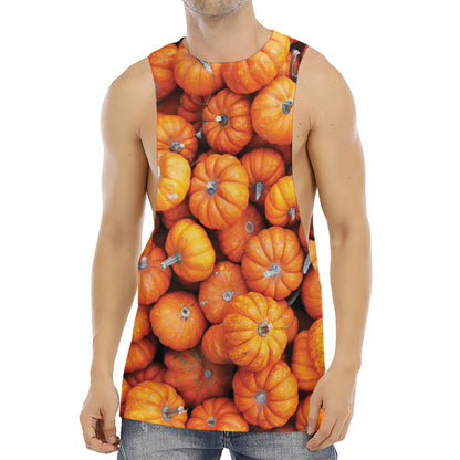 Pumpkin Print Men's Muscle Tank Top