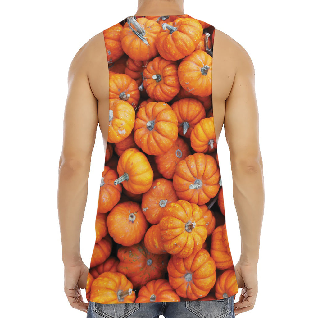 Pumpkin Print Men's Muscle Tank Top