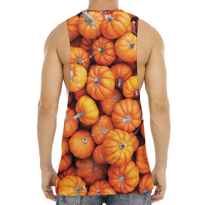 Pumpkin Print Men's Muscle Tank Top