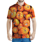 Pumpkin Print Men's Polo Shirt