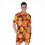 Pumpkin Print Men's Rompers