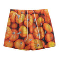 Pumpkin Print Mesh Shorts