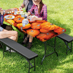 Pumpkin Print Picnic Table Cover