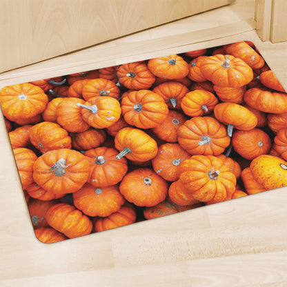 Pumpkin Print Polyester Doormat