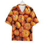 Pumpkin Print Rayon Hawaiian Shirt