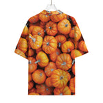 Pumpkin Print Rayon Hawaiian Shirt