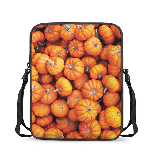 Pumpkin Print Rectangular Crossbody Bag