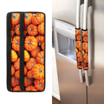 Pumpkin Print Refrigerator Handle Covers