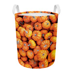 Pumpkin Print Round Laundry Basket