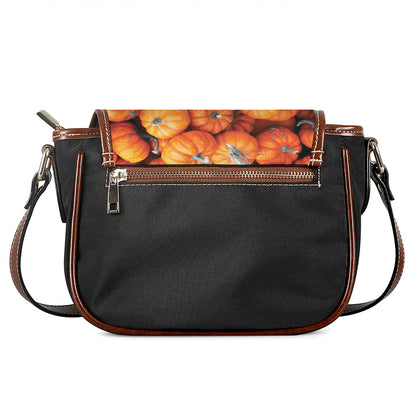 Pumpkin Print Saddle Bag