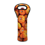 Pumpkin Print Single Neoprene Wine Tote