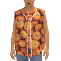 Pumpkin Print Sleeveless Baseball Jersey