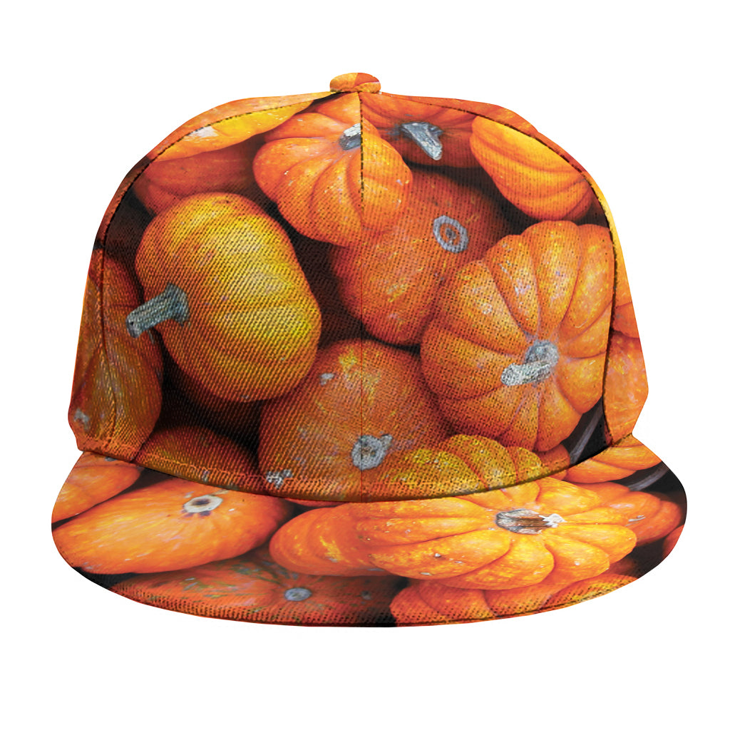 Pumpkin Print Snapback Cap