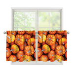 Pumpkin Print Tier Curtains