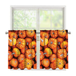 Pumpkin Print Tier Curtains