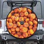 Pumpkin Print Tire Cover With Camera Hole