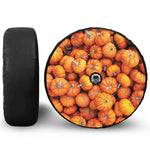 Pumpkin Print Tire Cover With Camera Hole