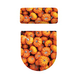 Pumpkin Print Toilet Lid And Tank Cover Set
