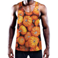 Pumpkin Print Men's Workout Tank Top