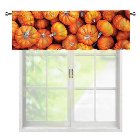 Pumpkin Print Window Valance