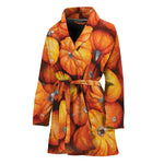 Pumpkin Print Women's Bathrobe