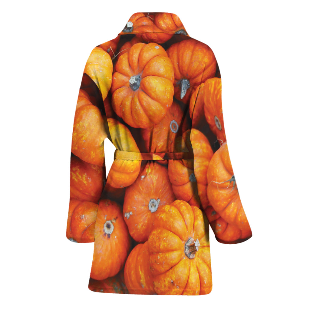 Pumpkin Print Women's Bathrobe