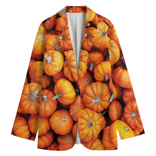 Pumpkin Print Women's Blazer