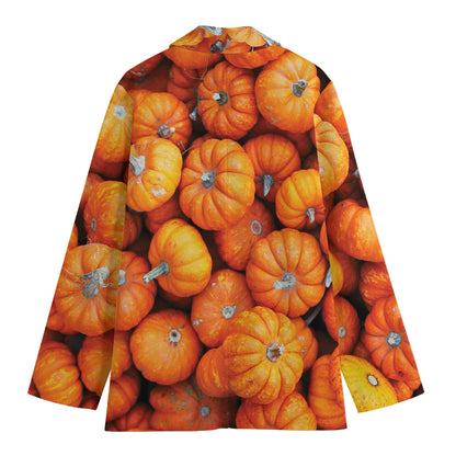 Pumpkin Print Women's Blazer