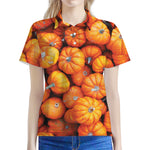 Pumpkin Print Women's Polo Shirt