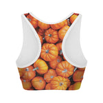 Pumpkin Print Women's Sports Bra