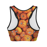 Pumpkin Print Women's Sports Bra