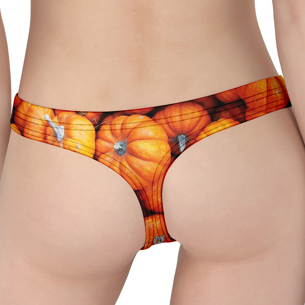 Pumpkin Print Women's Thong