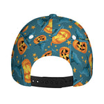 Pumpkin With Witch Hat Pattern Print Baseball Cap