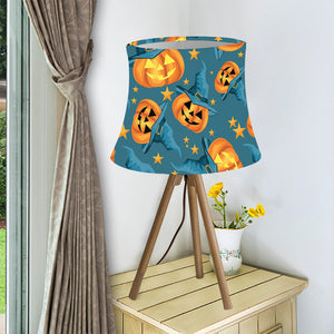 Pumpkin With Witch Hat Pattern Print Bell Lamp Shade