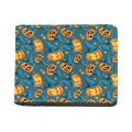 Pumpkin With Witch Hat Pattern Print Bifold Wallet