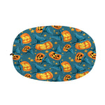 Pumpkin With Witch Hat Pattern Print Car Side Mirror Covers