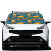 Pumpkin With Witch Hat Pattern Print Car Windshield Snow Cover