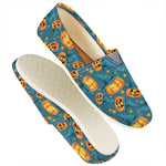 Pumpkin With Witch Hat Pattern Print Casual Shoes