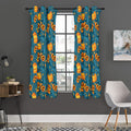 Pumpkin With Witch Hat Pattern Print Grommet Curtain Panels