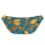 Pumpkin With Witch Hat Pattern Print Fanny Pack