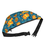 Pumpkin With Witch Hat Pattern Print Fanny Pack