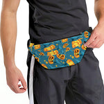 Pumpkin With Witch Hat Pattern Print Fanny Pack
