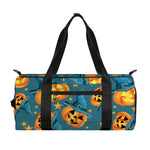 Pumpkin With Witch Hat Pattern Print Gym Bag