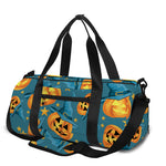 Pumpkin With Witch Hat Pattern Print Gym Bag