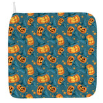 Pumpkin With Witch Hat Pattern Print Hand Towel