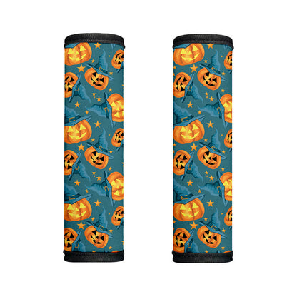 Pumpkin With Witch Hat Pattern Print Handle Covers
