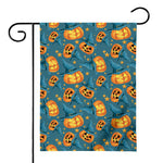 Pumpkin With Witch Hat Pattern Print House Flag