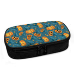 Pumpkin With Witch Hat Pattern Print Insulin Cooler Travel Case